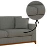 Sofá Living Vintage 3 Lugares 200cm em Linho Slim - 8