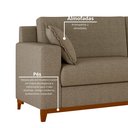 Ver imagem 6 de Sofá Living Vintage 3 Lugares 200cm em Linho Slim