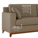 Ver imagem 7 de Sofá Vintage 3 Lugares Linho Bege Slim 200cm