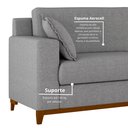 Ver imagem 7 de Sofá Living Vintage 3 Lugares 200cm em Linho Slim