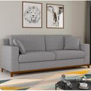 Ver imagem 1 de Sofá Living Vintage 3 Lugares 200cm em Linho Slim