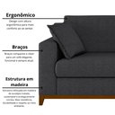 Ver imagem 5 de Sofá Living Vintage 3 Lugares 200cm em Linho Slim