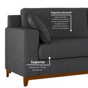 Ver imagem 7 de Sofá Living Vintage 3 Lugares 200cm em Linho Slim