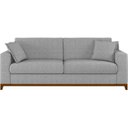 Ver imagem 2 de Sofá Living Vintage 3 Lugares 200cm em Linho Slim Cinza Claro