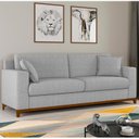 Ver imagem 1 de Sofá Living Vintage 3 Lugares 200cm em Linho Slim