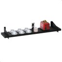 Ver imagem 4 de 2 Prateleiras Suspensa Estilo Industrial Madeira 50cm Fs P:preto