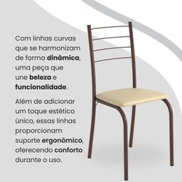 Conjunto Sala de Jantar Mesa Quadrada 70x70cm Tampo Granito Topázio 4 Cadeiras Rio - 7