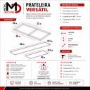 Ver imagem 6 de Prateleira Industrial Suspensa Fixação Parede Decorativa MDF e Metalon Moderna Reforçada Resistente