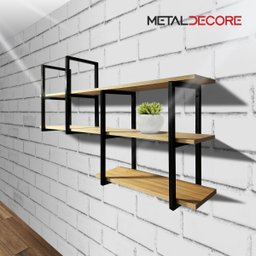 Prateleira Decorativa Industrial Suspensa Mdf 1,00 - 6