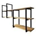 Ver imagem 1 de Prateleira Decorativa Industrial Suspensa Mdf 1,00