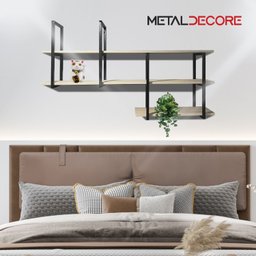 Prateleira Decorativa Industrial Suspensa Mdf 1,00 - 4