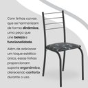 Ver imagem 7 de Conjunto Sala de Jantar Mesa Quadrada 70x70cm Tampo Granito Topázio 4 Cadeiras Rio Preto/Floral/Fosco