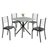 Conjunto Sala de Jantar Mesa Quadrada 70x70cm Tampo Granito Topázio 4 Cadeiras Rio - 2