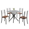 Conjunto Sala de Jantar Mesa Quadrada 70x70cm Tampo Granito Topázio 4 Cadeiras Rio - 2