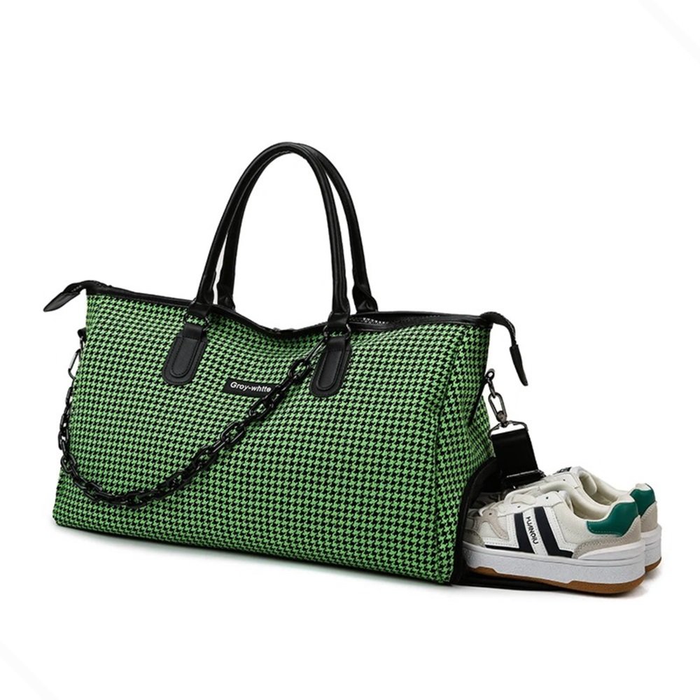 Bolsa Grande Ginástica Esporte Viagem Trabalho Impermeável:verde - 4