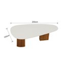 Ver imagem 3 de Conjunto Sala de Jantar Mesa Orgânica 200cm 6 Cadeiras Belle com Tampo Vidro Cinamomo/Sintético Terr