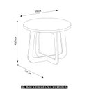 Ver imagem 4 de Mesa Centro Redonda 65cm para Sala Mdf Rexxar Off/carvalho A09 - Mpozenato