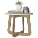 Ver imagem 2 de Mesa Centro Redonda 65cm para Sala Mdf Rexxar Off/carvalho A09 - Mpozenato