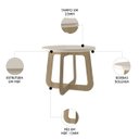 Ver imagem 3 de Mesa Centro Redonda 65cm para Sala Mdf Rexxar Off/carvalho A09 - Mpozenato