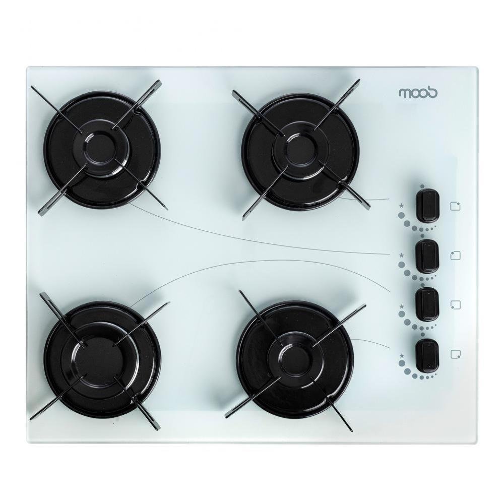 Cooktop 4 Bocas a Gás Moob Ultra Chama Acendimento Automatico Bivolt Branco - 2