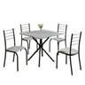 Conjunto Sala de Jantar Mesa Quadrada 70x70cm Tampo Granito Topázio 4 Cadeiras Rio - 2