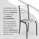 Ver imagem 7 de Conjunto Sala de Jantar Mesa Quadrada 70x70cm Tampo Granito Topázio 4 Cadeiras Rio Preto/Paraopeba/Fosco