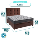 Ver imagem 3 de Cama Box Bau + Colchão Casal Ortobom D33 Iso100 + Cabeceira Estofada