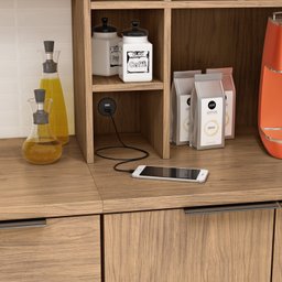 Cozinha Modulada Toscana 4 Peças Mdf com Aéreo 1200 Porta de Vidro e Paneleiro - 6