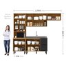 Cozinha Modulada Toscana 4 Peças Mdf com Aéreo 1200 Porta de Vidro e Paneleiro - 4