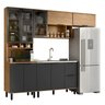 Cozinha Modulada Toscana 4 Peças Mdf com Aéreo 1200 Porta de Vidro e Paneleiro - 3
