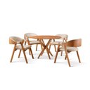 Ver imagem 2 de Conjunto de Mesa Redonda 108cm com 4 Cadeiras Gaia Yescasa