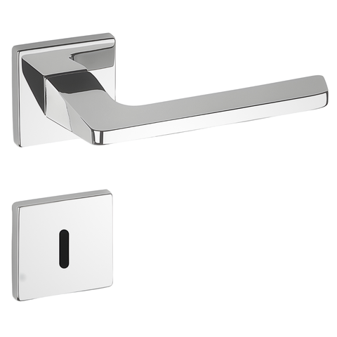 Fechadura de Porta Quadra Haga Sara 55mm Interna - Cromado