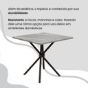Ver mais imagens de Conjunto Sala de Jantar Mesa Quadrada 70x70cm Tampo Granito Topázio 4 Cadeiras Rio Preto/Creme/Fosco