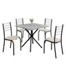 Conjunto Sala de Jantar Mesa Quadrada 70x70cm Tampo Granito Topázio 4 Cadeiras Rio - 2