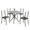 Conjunto Sala de Jantar Mesa Quadrada 70x70cm Tampo Granito Topázio 4 Cadeiras Rio - 2