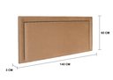 Ver imagem 2 de Cabeceira Casal Reta Luxo 140x60 Suede Bege - Tachas Fumê
