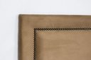 Ver imagem 3 de Cabeceira Casal Reta Luxo 140x60 Suede Bege - Tachas Fumê