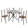 Conjunto Sala de Jantar Mesa Quadrada 70x70cm Tampo Granito Topázio 4 Cadeiras Rio - 2