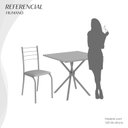 Ver imagem 5 de Conjunto Sala de Jantar Mesa Quadrada 70x70cm Tampo Granito Topázio 4 Cadeiras Rio Prata/C. Marrom/Mart