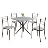 Conjunto Sala de Jantar Mesa Quadrada 70x70cm Tampo Granito Topázio 4 Cadeiras Rio - 2