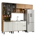 Ver imagem 3 de Cozinha Modulada Toscana 4 Peças Mdf com Aéreo 1200 Porta de Vidro e Paneleiro