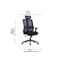 Ver imagem 3 de Kit 2 Cadeiras para Escritório Presidente Tela Mesh Comfort Plus Preto