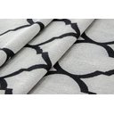 Ver imagem 5 de Kit Tapetes e Passadeira De Cozinha 3 Peças Antiderrapante Arabesco Geométrico Branco e Preto