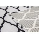 Ver imagem 6 de Kit Tapetes e Passadeira De Cozinha 3 Peças Antiderrapante Arabesco Geométrico Branco e Preto