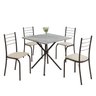 Conjunto Sala de Jantar Mesa Quadrada 70x70cm Tampo Granito Topázio 4 Cadeiras Rio - 2
