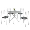 Conjunto Sala de Jantar Mesa Quadrada 70x70cm Tampo Granito Topázio 4 Cadeiras Rio - 2