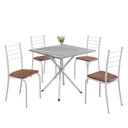 Ver imagem 2 de Conjunto Sala de Jantar Mesa Quadrada 70x70cm Tampo Granito Topázio 4 Cadeiras Rio
