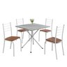 Conjunto Sala de Jantar Mesa Quadrada 70x70cm Tampo Granito Topázio 4 Cadeiras Rio - 2
