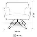 Ver imagem 2 de Poltrona Jade Base Orby Fixa B-10 Corano Tressê Linho Bege