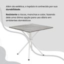 Ver mais imagens de Conjunto Sala de Jantar Mesa Quadrada 70x70cm Tampo Granito Topázio 4 Cadeiras Rio Branco/Paraopeba